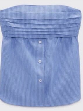 Zara Strapless Striped Shirt